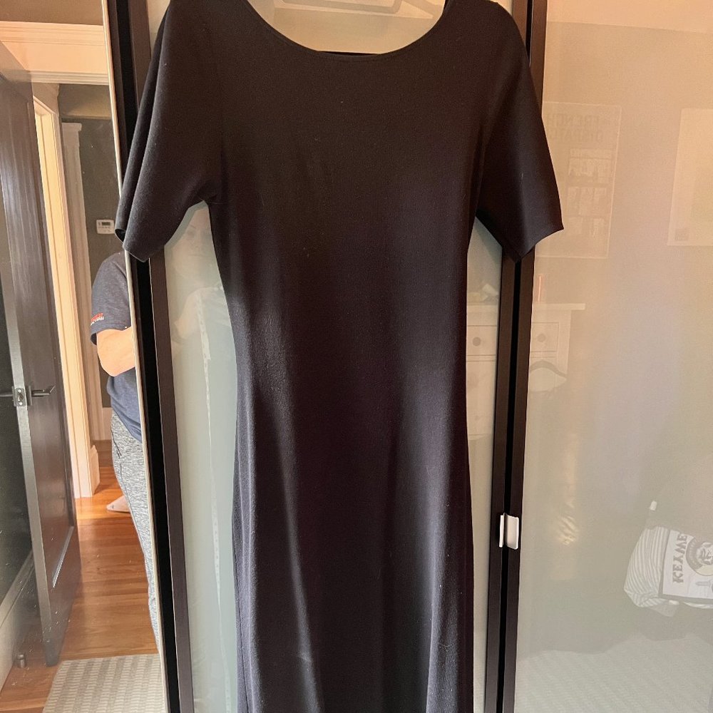 Theory - Black Body Con Dress - With Back Cut Out